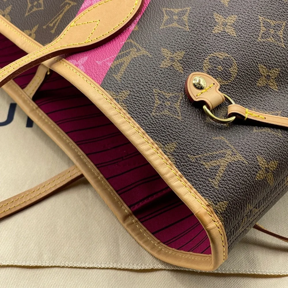 Louis Vuitton Hawaii Resorts V Neverfull Mm Shoulder Tote Bag Limited Edition LV - Picture 9 of 16
